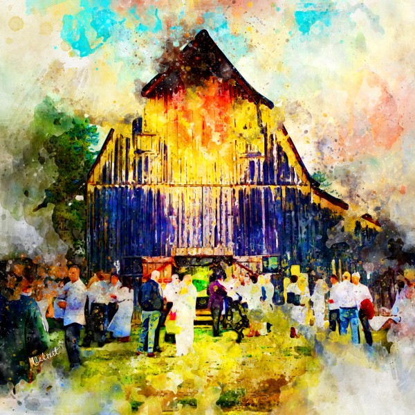 Jackson Hole Barn by Nancy Calvert